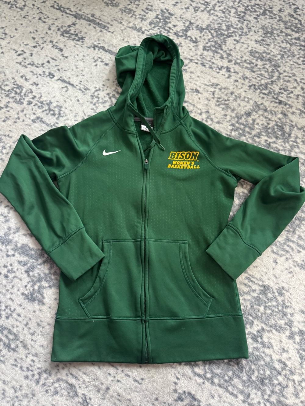 Nike Green Bison Women's Basketball Full-Zip Hoodie Size small